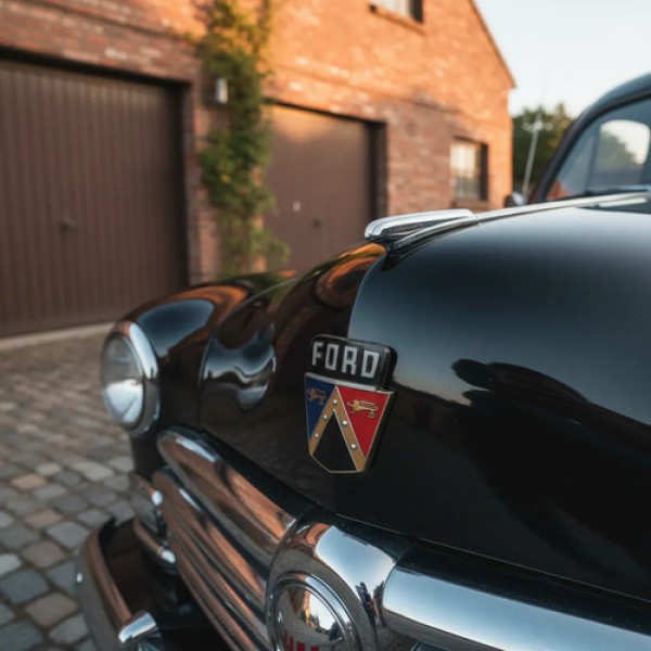 Emblema Capô Ford Custon Tudor Sedan Flathead 1948 A 1951 Preto