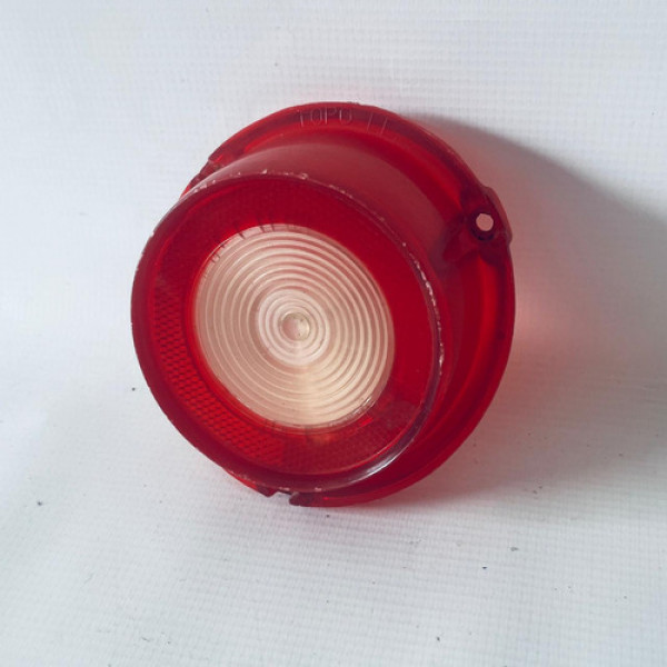 Lente Lanterna Traseira Esquerda Opala Caravan 75 A 79 Vermelho Com Lente Branca Da Ré