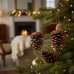 Pinha Natural Enfeite Decoração Arvore Natal Marrom-escuro Marron