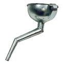 Funil Duas Curvas Ferro Galvanizado 310mm Prateado
