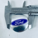 Adesivo Redondo Ford Calota Roda 47mm Fundo Prata Sem Resina