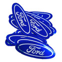 Adesivo Ford Oval Decalque Emblema Sem Resina 45mm X 17mm